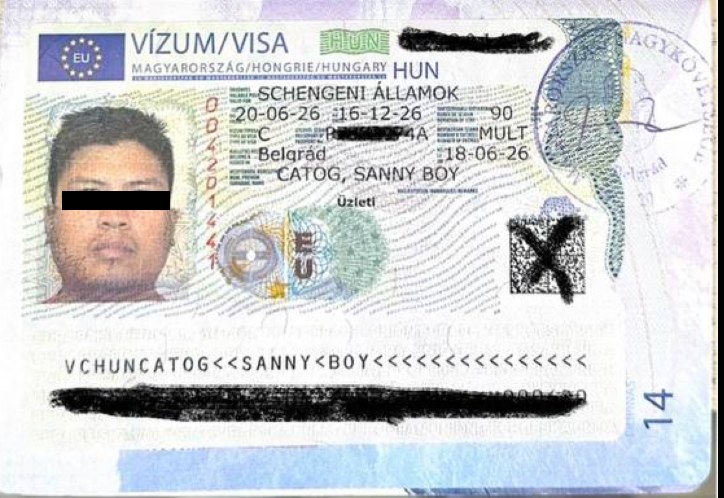 Authentic Schengen Visa Sticker